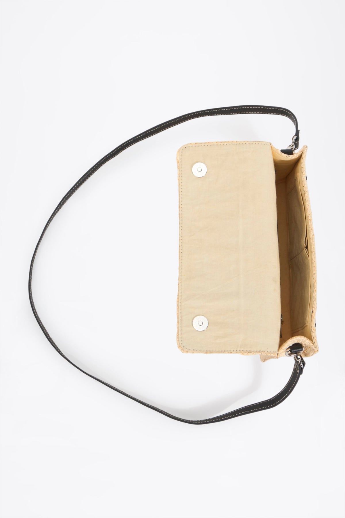 Paper yarn crossbody bag - back view