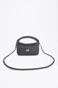 AF Woven Leather Crossbody Bag - side angle view