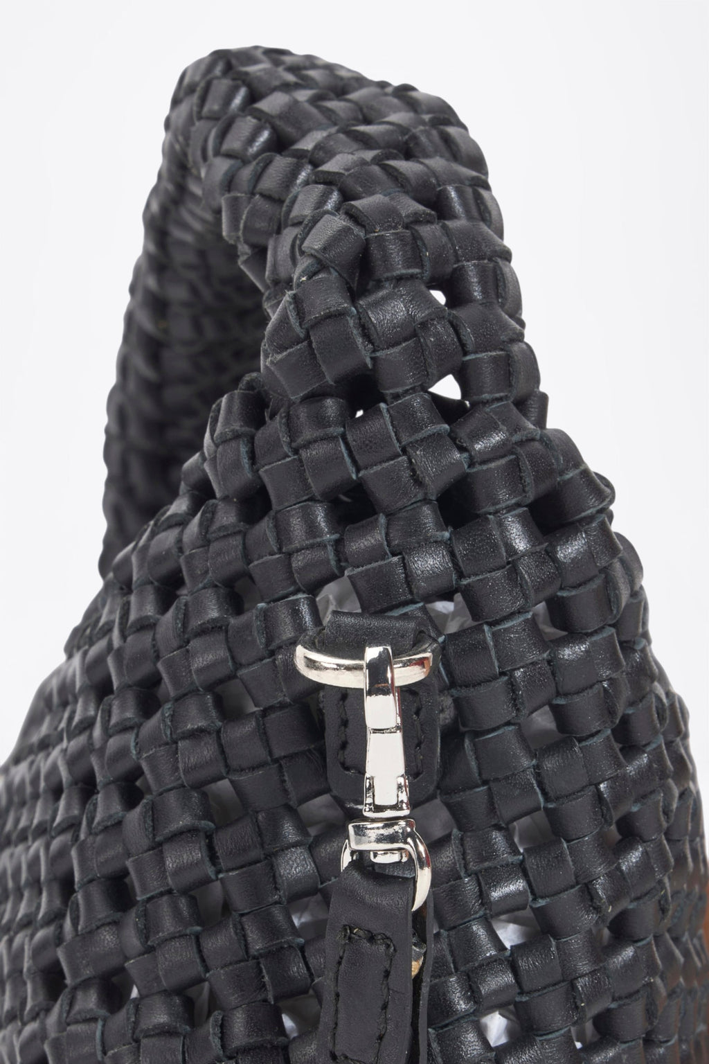 Detachable strap clasp hardware close-up